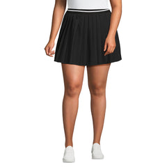 Women's Plus Size Active Woven Pleated Skorts
