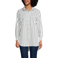 Women's No Iron Poplin Extra Long Tunic