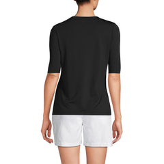 Women's Tall Elbow Sleeve Crewneck Garden Tee- Sunshade UPF 50 Quick Dry