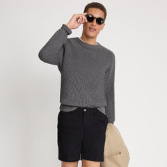 Men's No Iron 6" Comfort Waist Plain Front Chino Short
