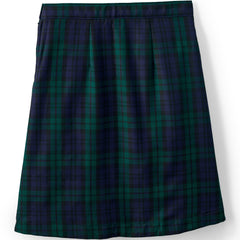 Girls Slim Plaid A-line Skirt Below The Knee