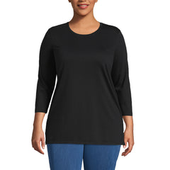 Women's Plus Size 3/4 Sleeve Cotton Supima Tunic
