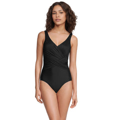 Women's Long Torso New SlenderSuit Wrap One Piece Swimsuit