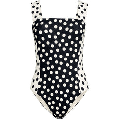 Women's Long Torso Square Neck High Leg One Piece Swimsuit