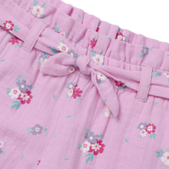 Girls Belted Woven Pull On Shorts