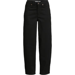 Women's Denim High Rise Barrel Leg Ankle Jeans