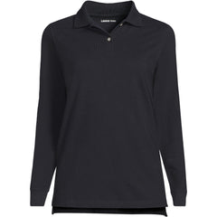 School Uniform Women's Long Sleeve Mesh Polo Shirt