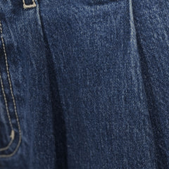 Women's Plus Size Soft Denim High Rise 7" Pleated Trouser Shorts