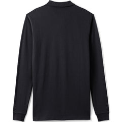 Men's Big Long Sleeve Classic Mesh Polo Shirt