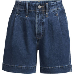 Women's Plus Size Soft Denim High Rise 7" Pleated Trouser Shorts