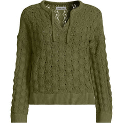Women's Drifter Tie Notch Neck Sweater