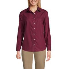 Women's Petite Long Sleeve No Iron Broadcloth Shirt