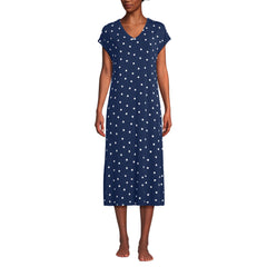 Women's Petite Cooling Cap Sleeve Midi Nightgown