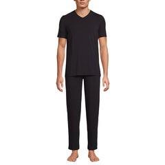 Men's Short Sleeve Cooling Knit V-Neck Pajama Set