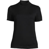Women's Plus Size Cotton Modal Half Sleeve Mock Neck Pullover Sweater