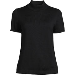 Women's Plus Size Cotton Modal Half Sleeve Mock Neck Pullover Sweater