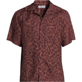 Men's Big Short Sleeve Linen Hawaiian Camp Collar Shirt