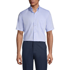 Men's Short Sleeve No Iron Pinpoint Dress Shirt