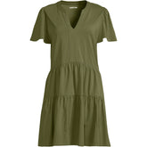 Women's Petite Cotton Jersey Tiered Mini Dress