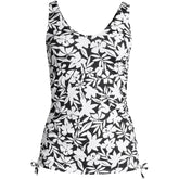 Women's Long Chlorine Resistant Adjustable Underwire Tankini Swimsuit Top