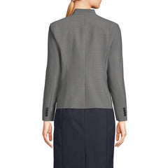 Women's Petite Washable Wool Collarless Blazer