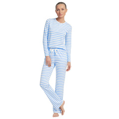 Women's Knit 2 Piece Pajama Set - Long Sleeve Top and Pants