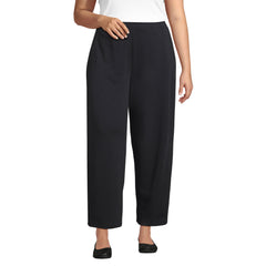 Women's Plus Size Sport Knit High Rise Barrel Ankle Pants