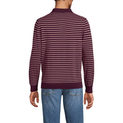 Men's Tall Long Sleeve Cotton Sweater Polo