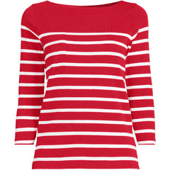 Women's Plus Size Mariner Jersey Boatneck Top