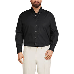 School Uniform Men's Big and Tall Long Sleeve Buttondown No Iron Broadcloth Shirt
