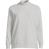 Women's Plus Size Long Sleeve Ottoman Mock Pullover