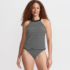 Women's Crochet High Neck Tankini Top