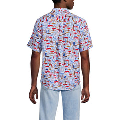 Men's Tall Traditional Fit Short Sleeve Linen Shirt