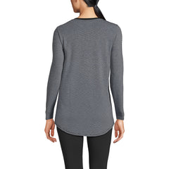 Women's Long Sleeve Power Performance Scoop Neck Curved Hem Tunic Tee