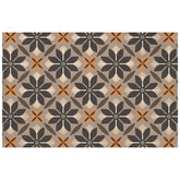 Matterly Skid Resistant Floral Mosaic Floor Mat