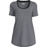 Women's Tall Women's Short Sleeve Power Performance Scoop Neck Curved Hem Tunic Tee