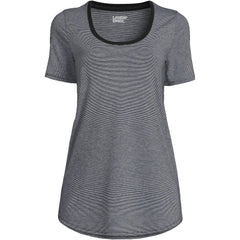 Women's Plus Size Short Sleeve Power Performance Scoop Neck Curved Hem Tunic Tee