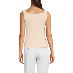Women's Ribbed Square Neck Tank Sweater - Set Top