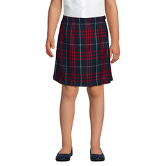 Girls Plaid A Line Tab Skort Top of Knee