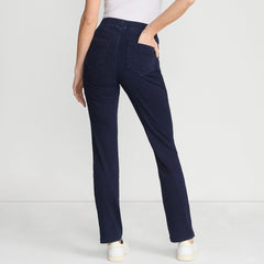 Women's Petite Starfish High Rise Knit Denim Straight Jeans