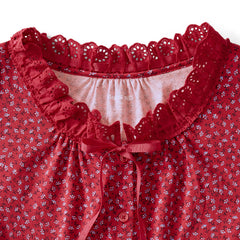 Women's Lightweight Jersey Button Front Lace Trim Tank