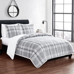 Cannon Cozy Teddy Plaid Print Comforter Set