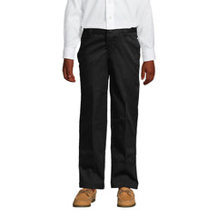 School Uniform Boys Husky Iron Knee Blend Plain Front Chino Pants