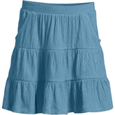 Girls Knit Gauze Tiered Skirt