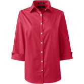 School Uniform Women's Tall 3/4 Sleeve Broadcloth Shirt