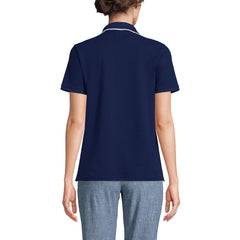 Women's Mesh Cotton Short Sleeve Polo Shirt