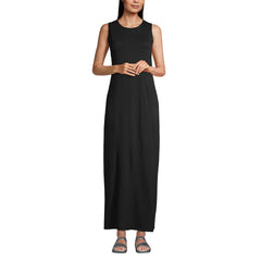 Women's Cotton Jersey Sleeveless Swim Cover-up Maxi Dress