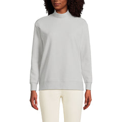 Women's Long Sleeve Ottoman Mock Pullover