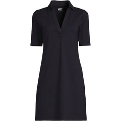 Women's Plus Size Starfish Elbow Sleeve Polo Dress