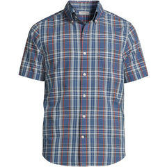 Men's Big and Tall Traditional Fit Short Sleeve Madras Shirt